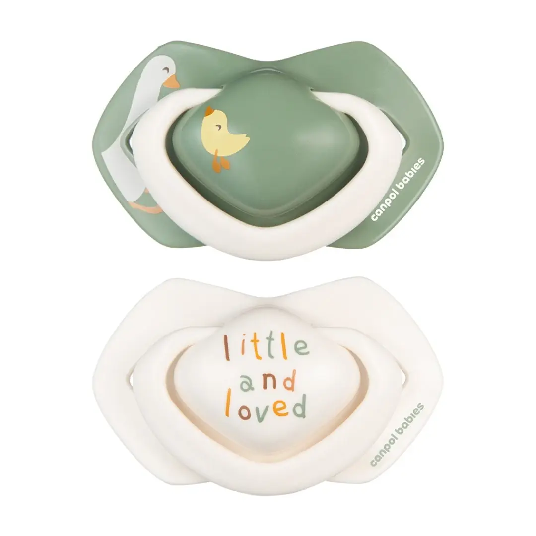 Силиконовая пустышка Canpol Babies light TOUCH симметричная гусь 0-6 мес 2 шт