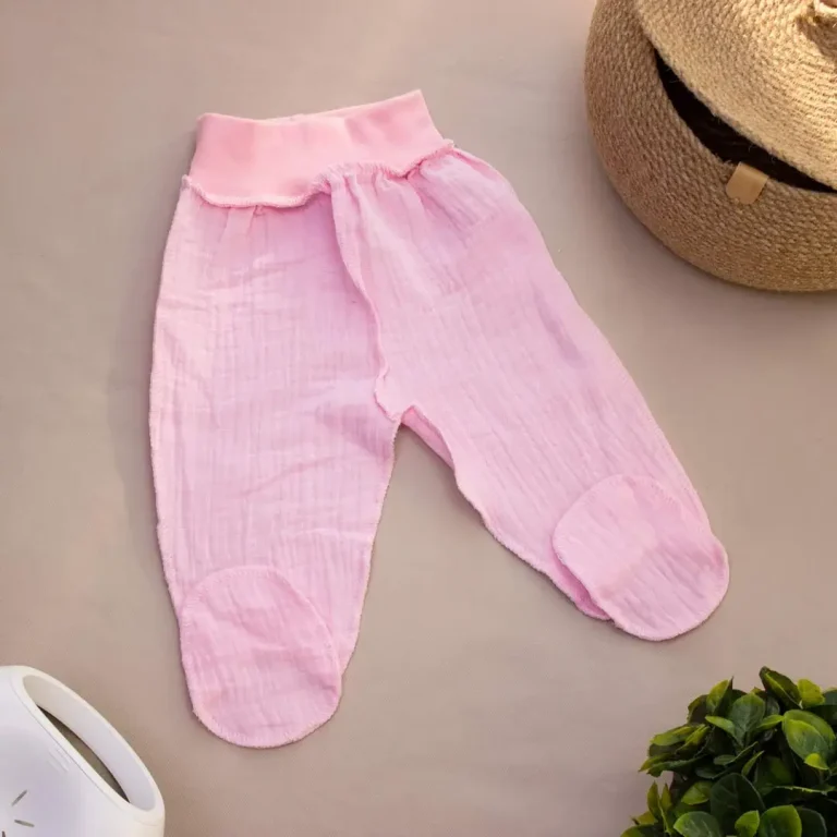 Муслиновые ползунки Nika kids однотонные Розовые