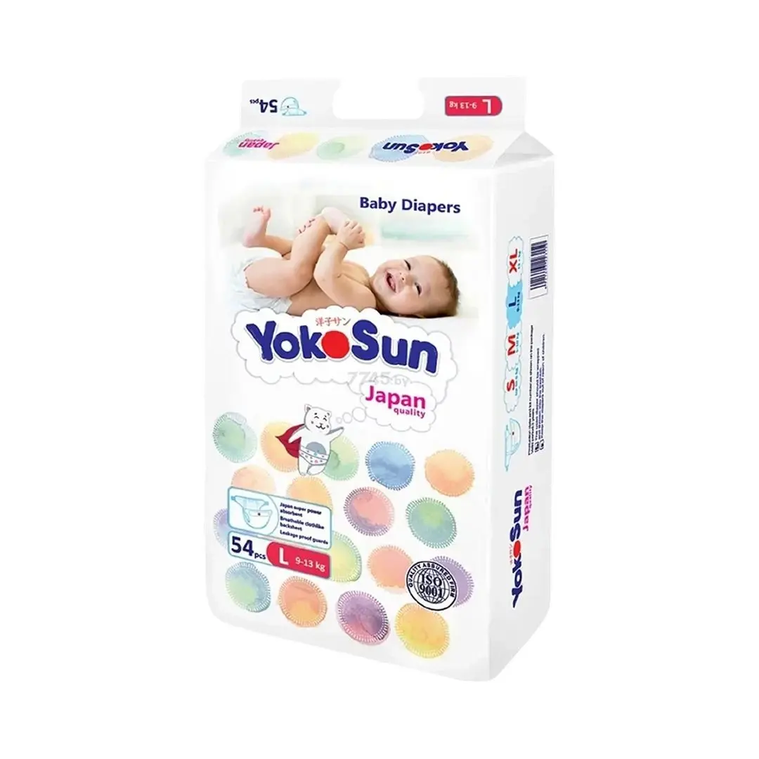Подгузники YokoSun Comfort L (9-13 кг) 54 шт