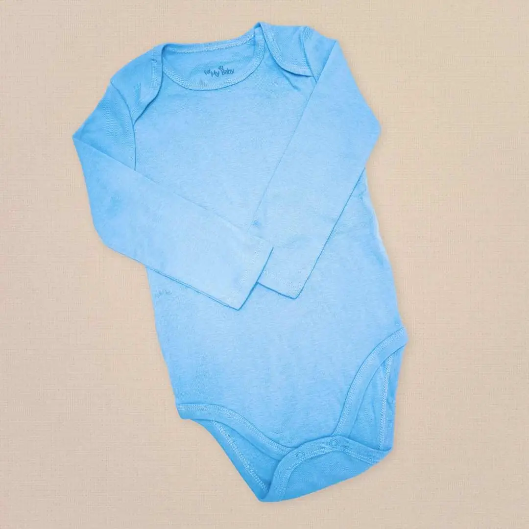 Боди длинный рукав Hello Baby Однотонный Голубой