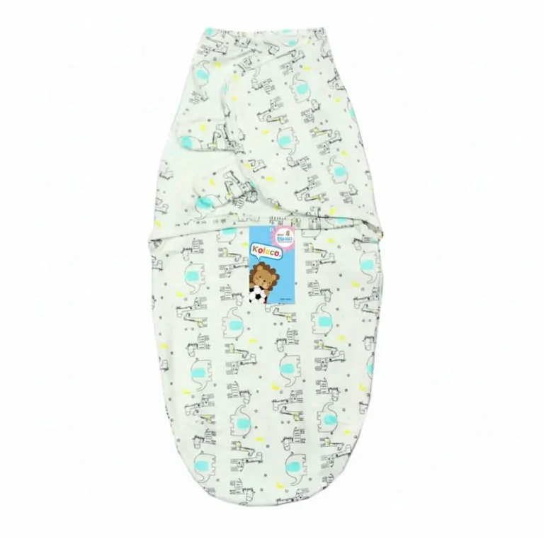 Пеленка кокон SwaddleMe на липучке Слон жираф Белый