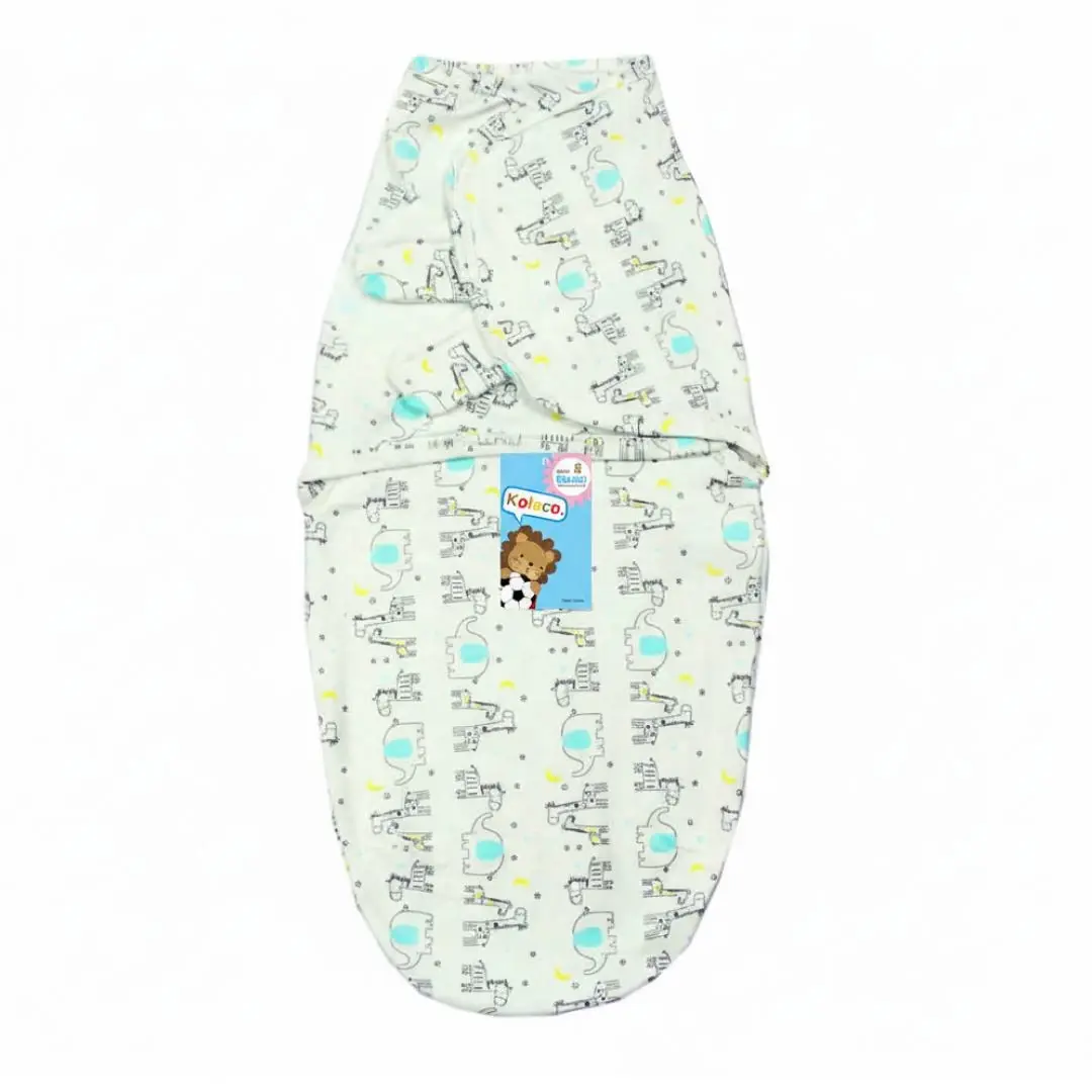 Пеленка кокон SwaddleMe на липучке Слон жираф Белый