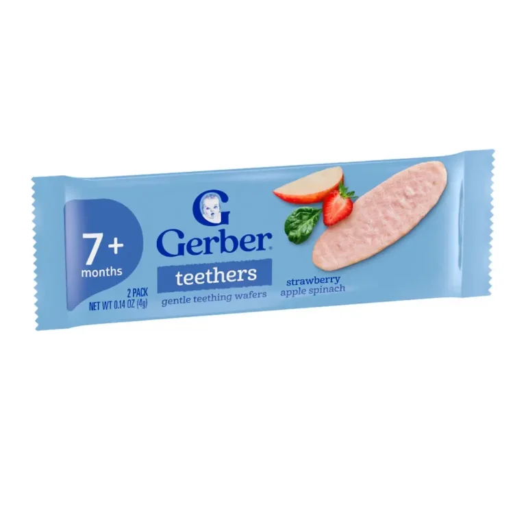 Вафли Gerber Teethers для мягкого прорезывания клубника яблоко шпинат 7+ мес 48 гр