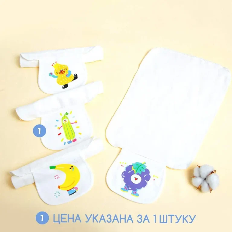 Муслиновые полотенце для спины ребенка от пота 30*23 см Огурец