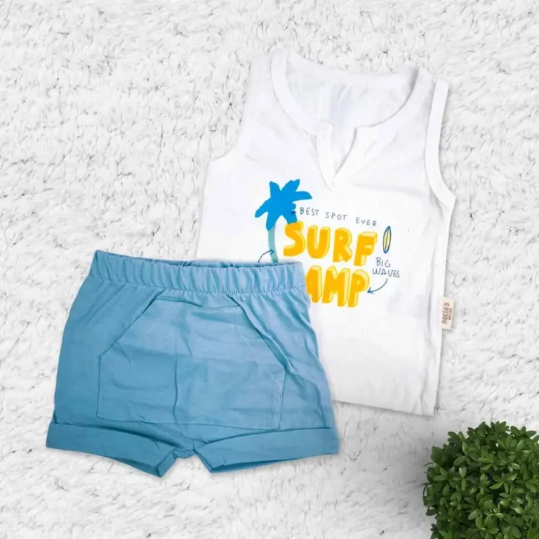 Комплект 2ка Nesix's Surf camp Майка + шорты Белый