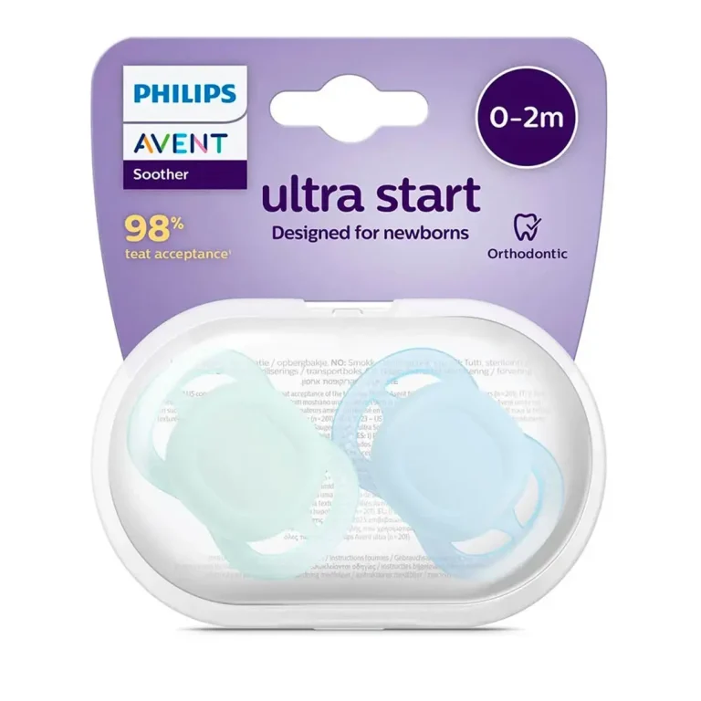 Пустышка Philips Avent Ultrastart Однотонные 0-2 мес 2 шт