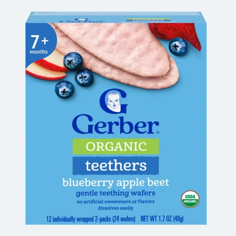 Вафли Gerber для мягкого прорезывания черника яблоко и свекла 7+ мес 48 гр
