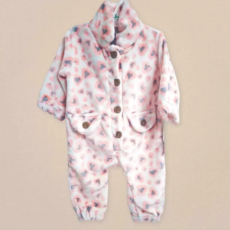 Плюшевый слип Baby fou на пуговках леопард