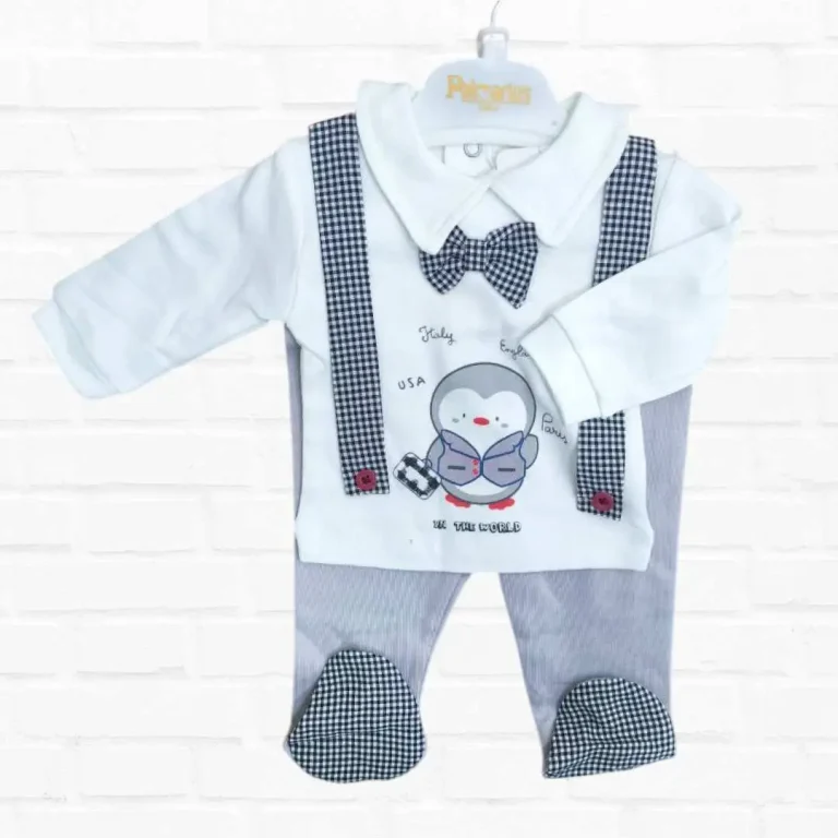 Комплект 2ка Palmarius baby пингвинчик свитшот + ползунки Серый