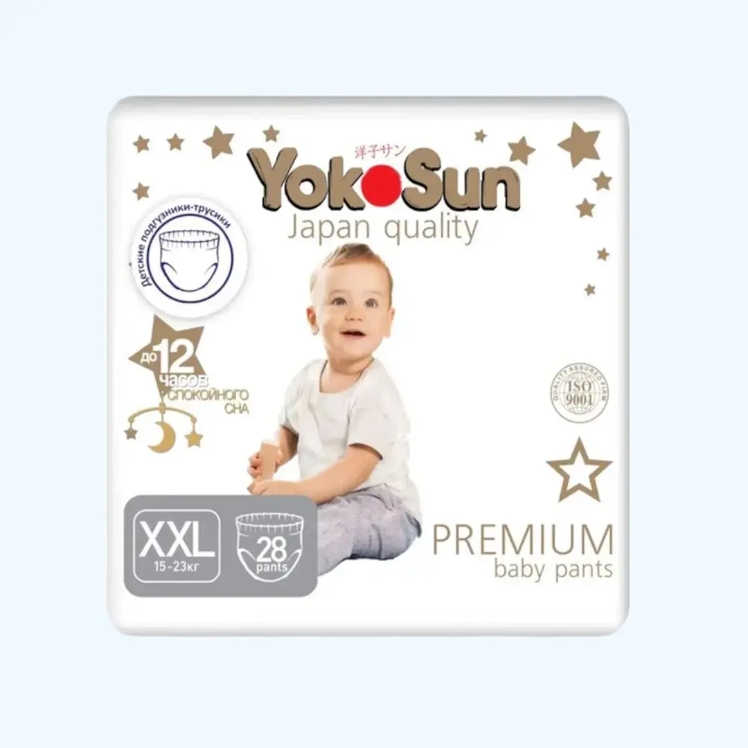 Трусики-подгузники YokoSun Premium XXL (15-23 кг) 28 шт