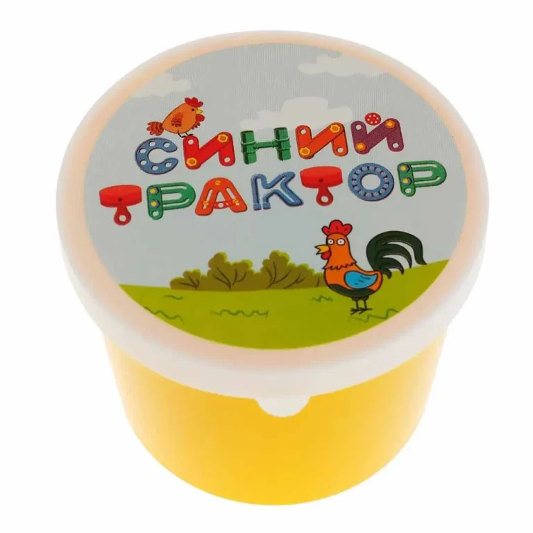 Тесто для лепки MultiArt СИНИЙ ТРАКТОР 4 цв 50 гр