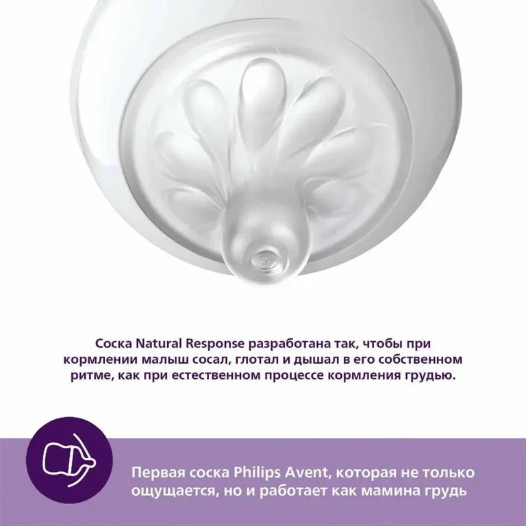 Соска Philips Avent Natural Response 2 шт. 6+мес. SCY966/02 для густых жидкостей