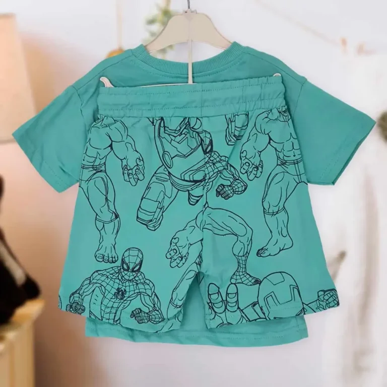 Комплект 2ка ZARA Marvel comics футболка + шорты Бирюзовый