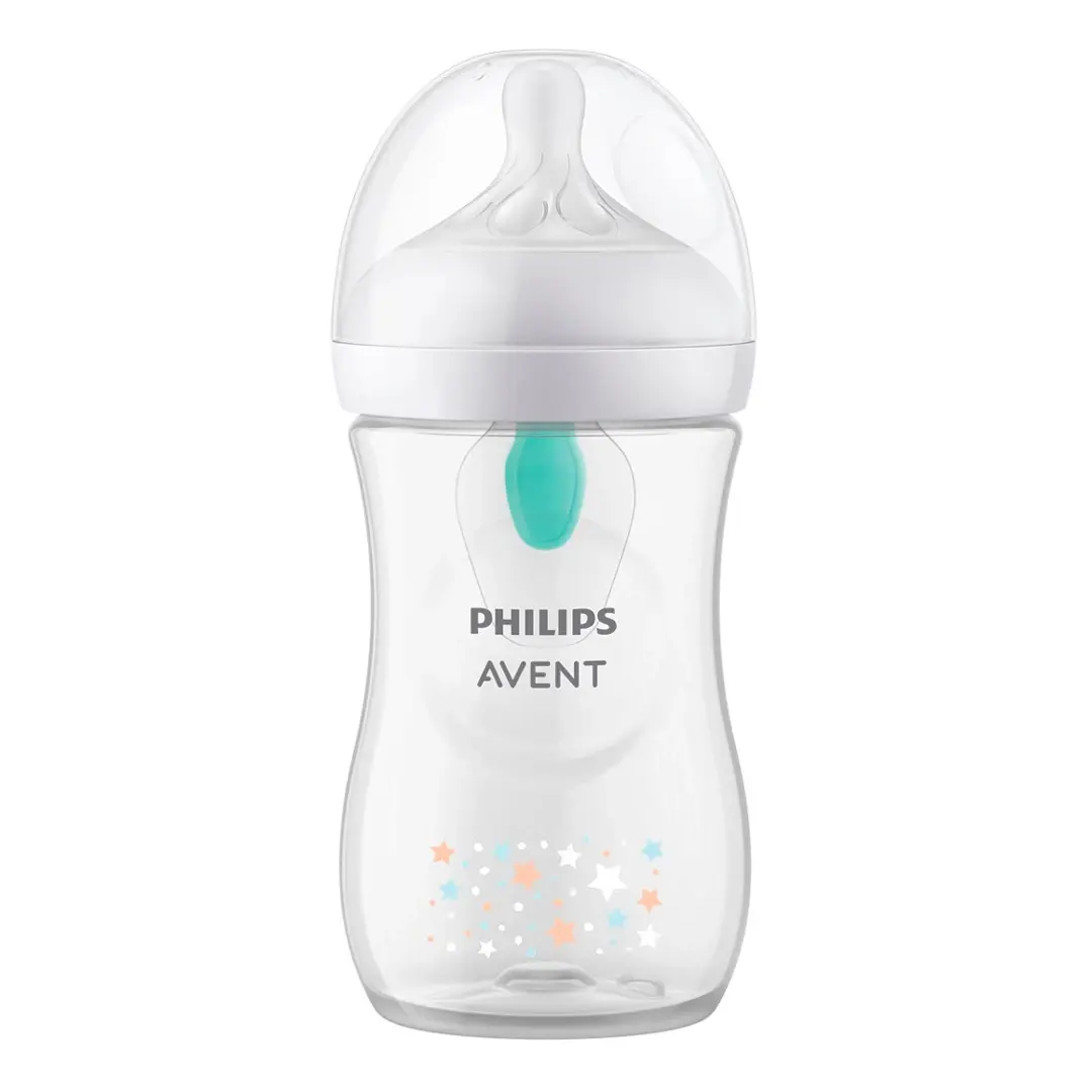 Пластиковая бутылочка Phlips Avent Natural Response звездочки мишка 260 мл 1+ мес SCY673/82