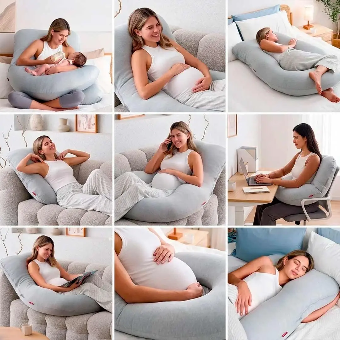 Подушка для беременных и кормящих мам Momcozy U-образная, 70*145 см