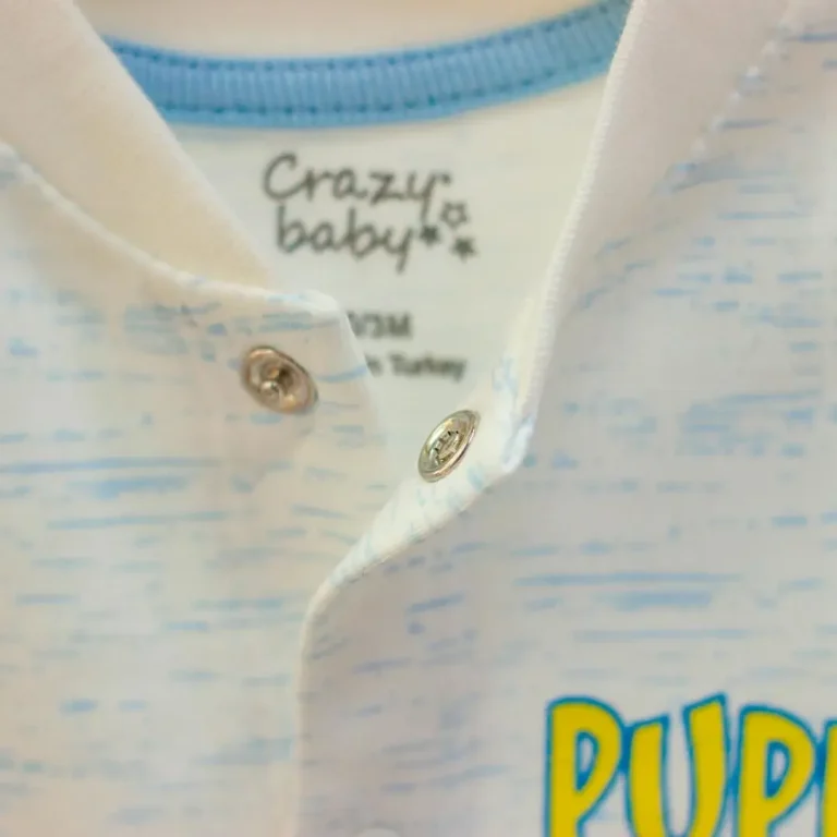 Слип Crazy baby Puppies Doggy DJ Бело-голубой