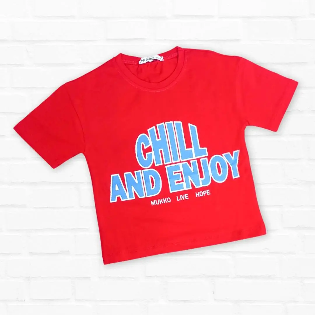 Футболка Mukko Chill and enjoy Красный