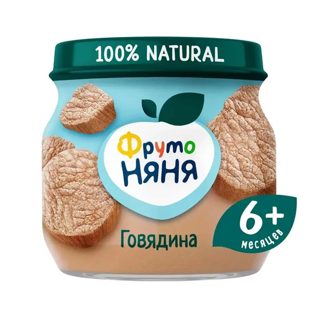 Пюре ФрутоНяня говядина 80 гр 8+ мес