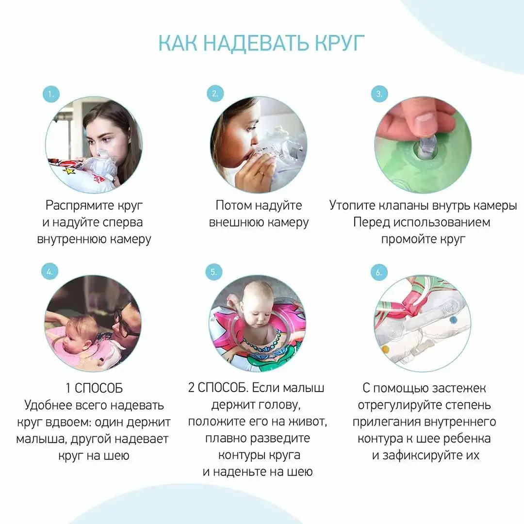 Круг для купания ROXY-KIDS надувной на шею “BIMBO”