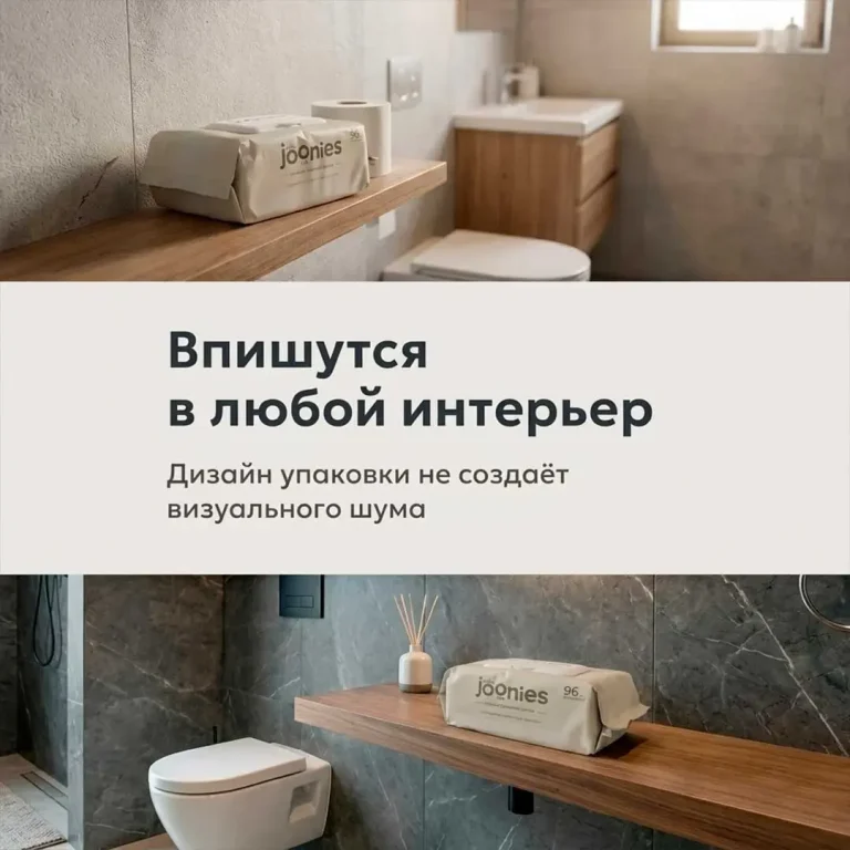 Детская влажная туалетная бумага Joonies 96 шт