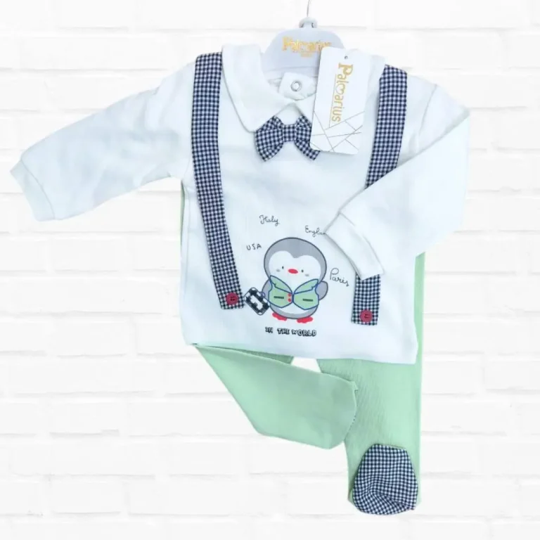 Комплект 2ка Palmarius baby пингвинчик свитшот + ползунки Зеленый