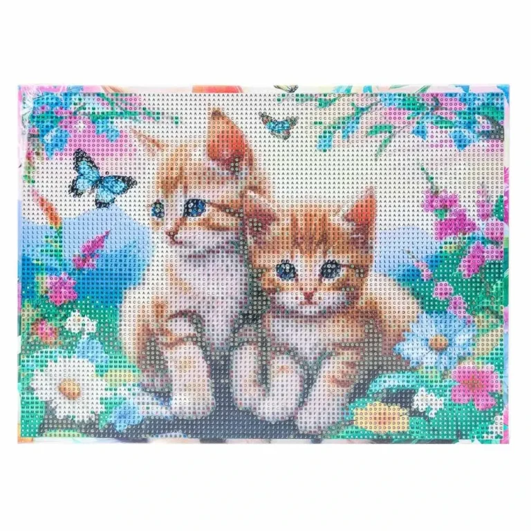 Алмазная мозаика MultiArt 22*30 с подрамником котики на закате