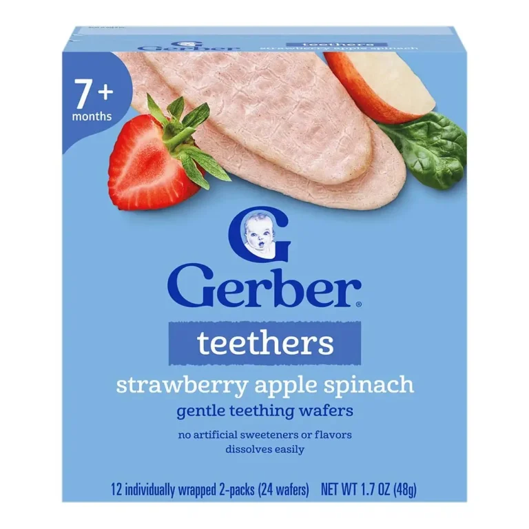 Вафли Gerber Teethers для мягкого прорезывания клубника яблоко шпинат 7+ мес 48 гр