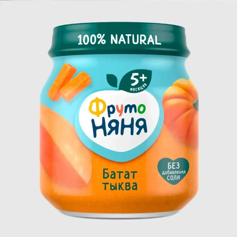 Пюре ФрутоНяня из батата и тыквы, 110 г, с 5+ мес