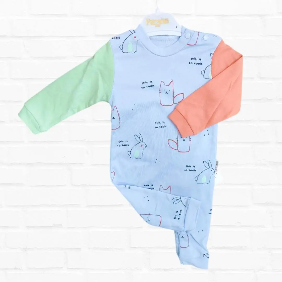 Слип Palmarius baby зайчик и кот Голубой