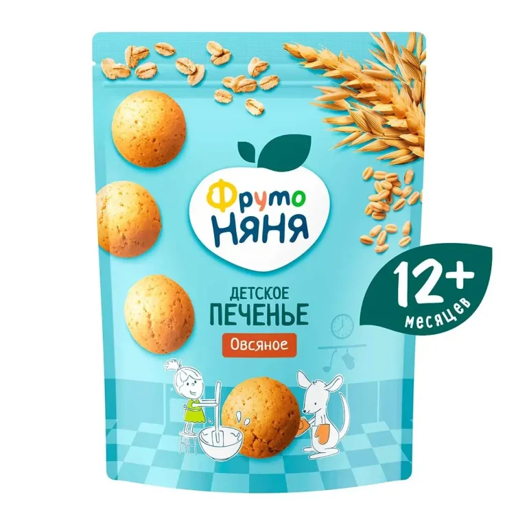Печенье ФрутоНяня растворимое овсяное 120 гр 12+ мес