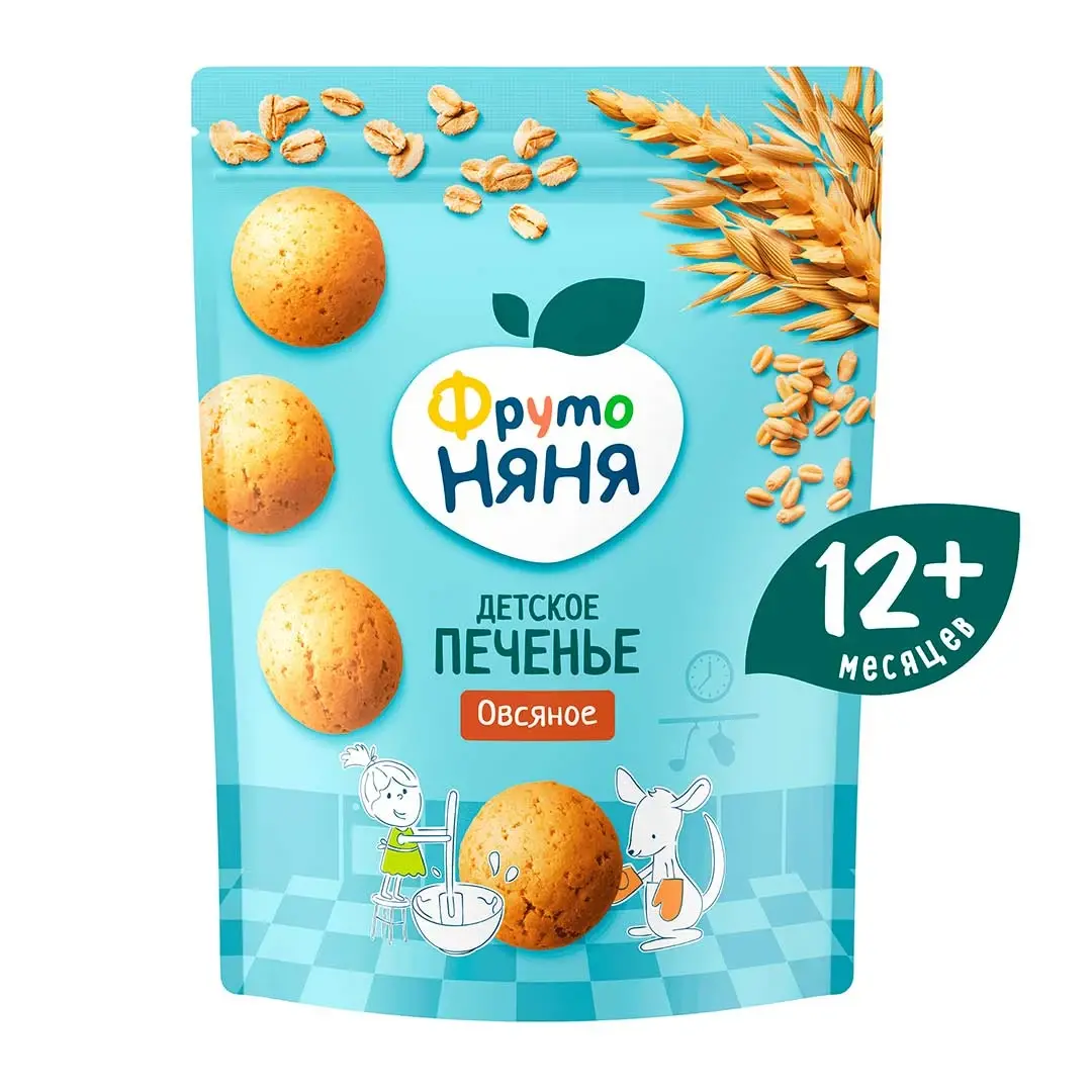 Печенье ФрутоНяня растворимое овсяное 120 гр 12+ мес