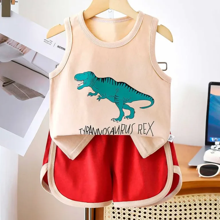 Комплект 2ка майка + шорты Tyrannosaurus rex Бежевый