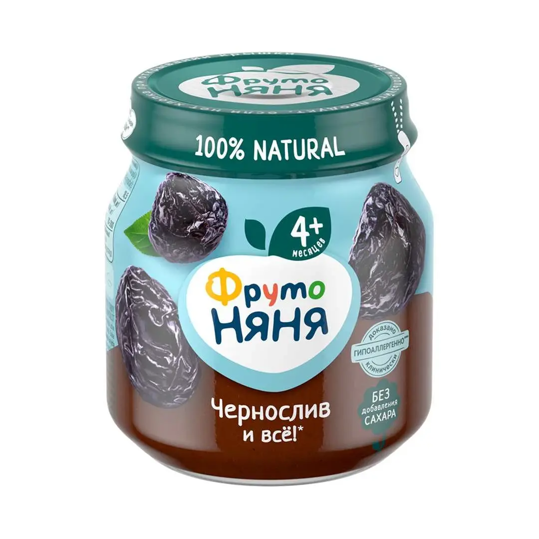 Пюре ФрутоНяня чернослив 100 гр 4+ месяцев