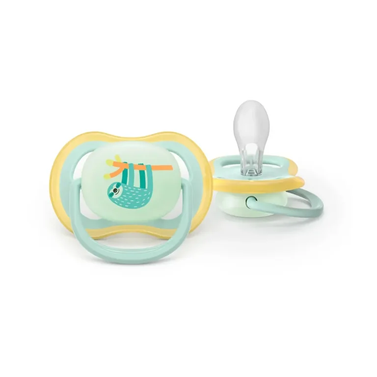Пустышка Philips Avent Ultra air nighttime Ленивец Тигр SCF376/24 0-6 мес 2 шт