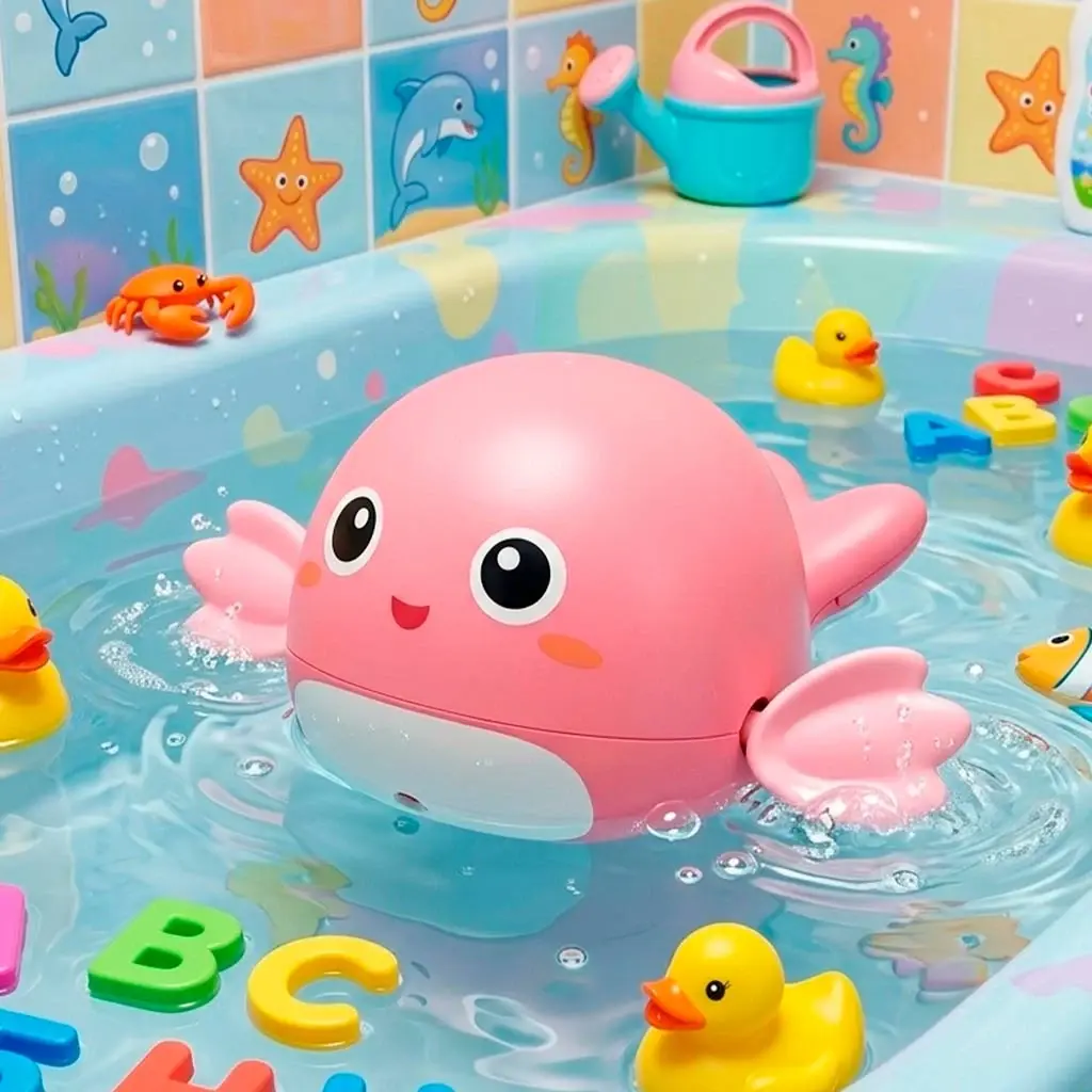 Игрушка для купания Bath toys кит Розовый