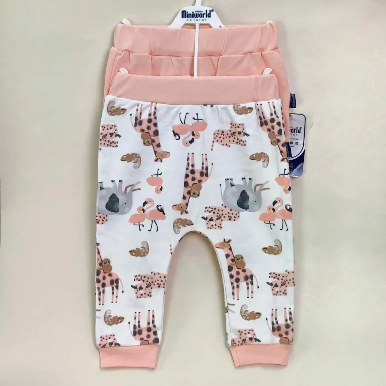 Штанишки Miniworld jungle family Персиковый 2 шт