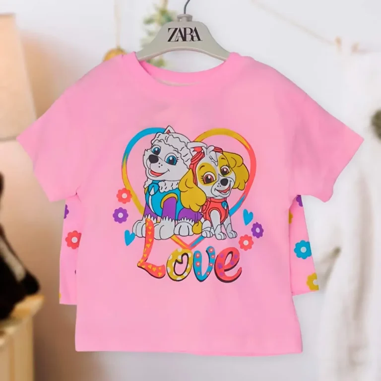 Комплект 2ка ZARA Paw patrol Скай и Еверест футболка + шорты Розовый