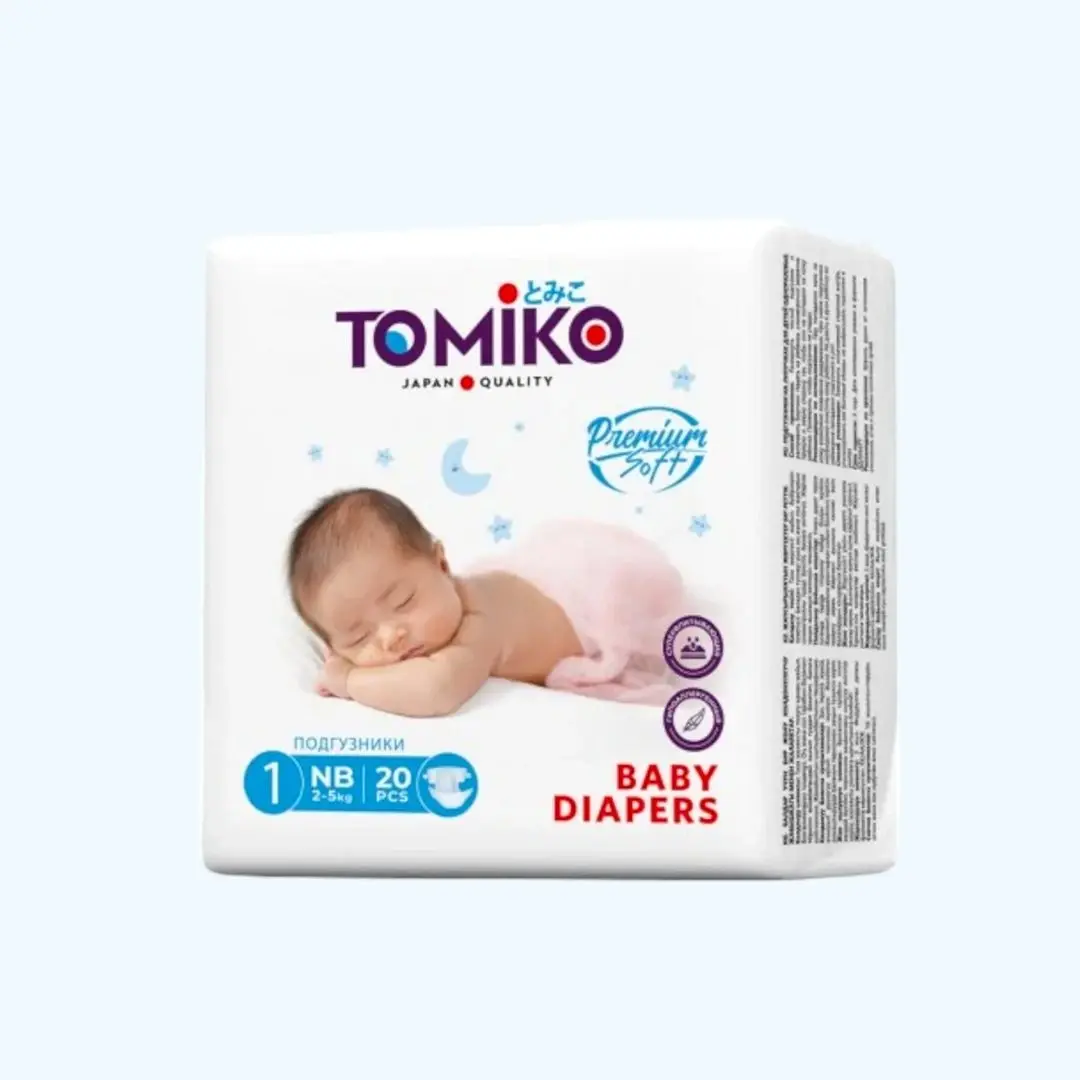 Подгузники Tomiko Premium 1 NB (2-5 кг) 20 шт