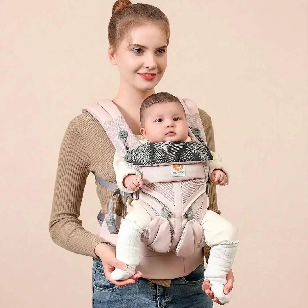Эрго-рюкзак Ergobaby OMNI 360 Cool Air Mesh Листочки Розовый