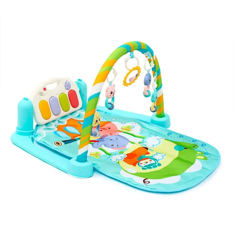 Развивающий коврик Babys piano gym mat Мишка на самолете Зеленый