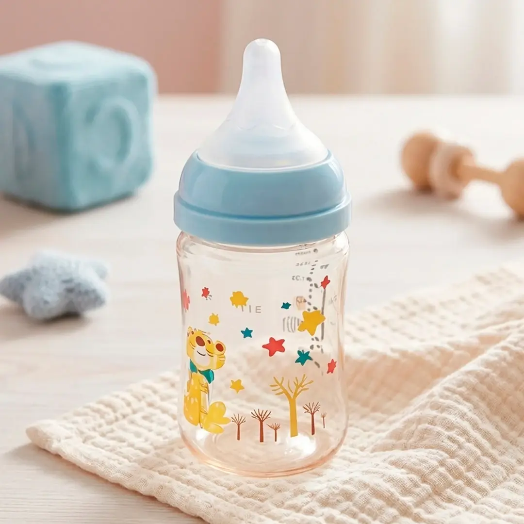 Бутылочка Beibei Тигр 180 мл 6+ мес Голубой