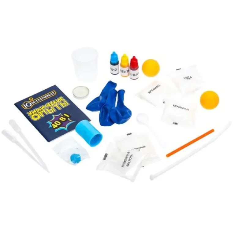 Игрушка опыты химия набор 40 в 1 IQ Эксперимент