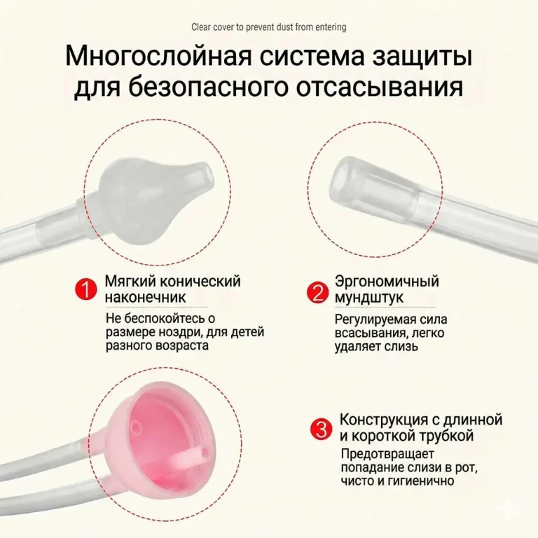 Назальный аспиратор XUNYI с мягким наконечником с пинцетом Желтый