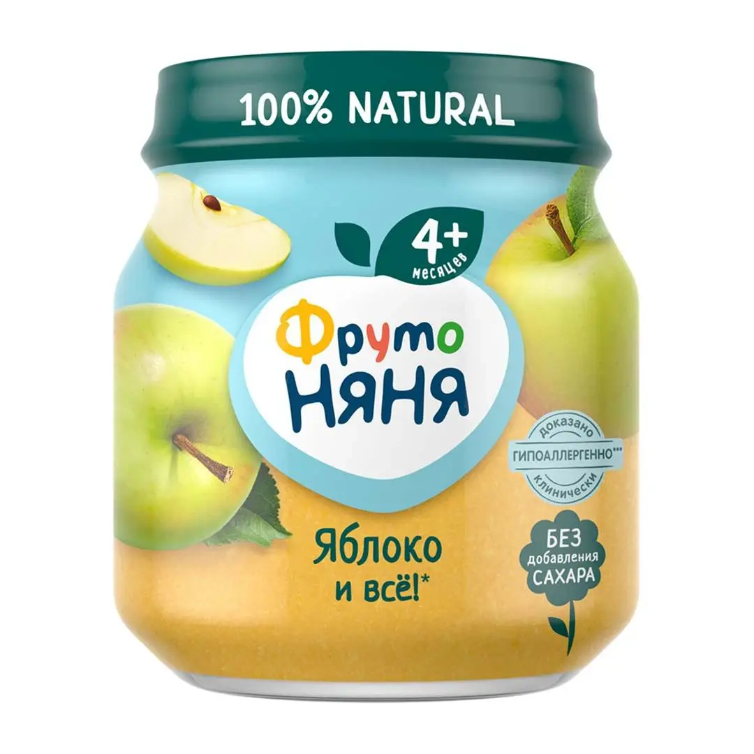 Пюре ФрутоНяня яблоко 100 гр 4+ мес.