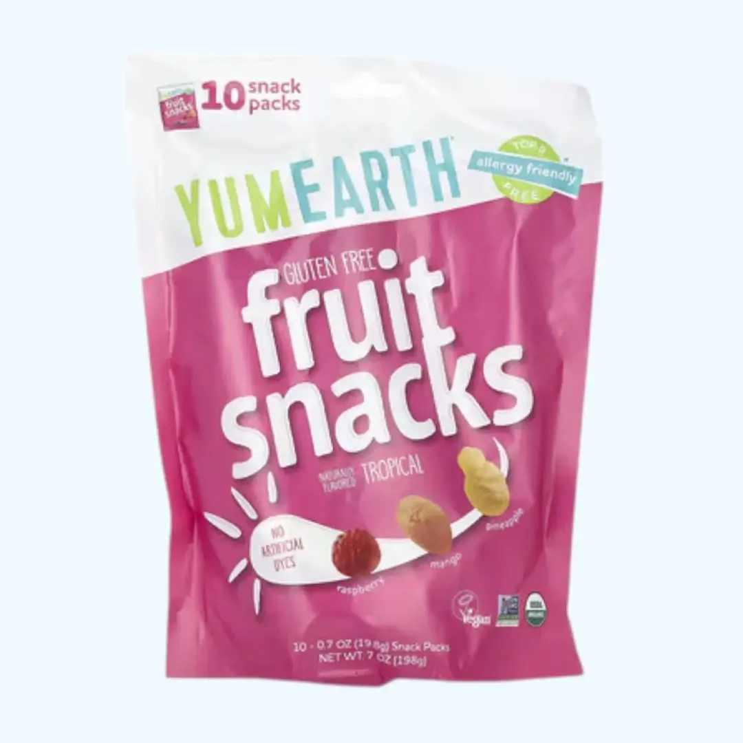 Мармелад YumEarth Organic Tropical со вкусом ананаса, манго и черники 19,8 гр