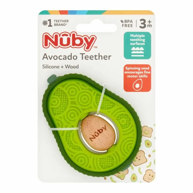 Прорезыватель силиконовый Nuby Авокадо 3+ мес
