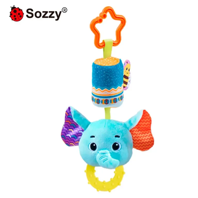 Подвесная игрушка погремушка Sozzy Elephant Голубой