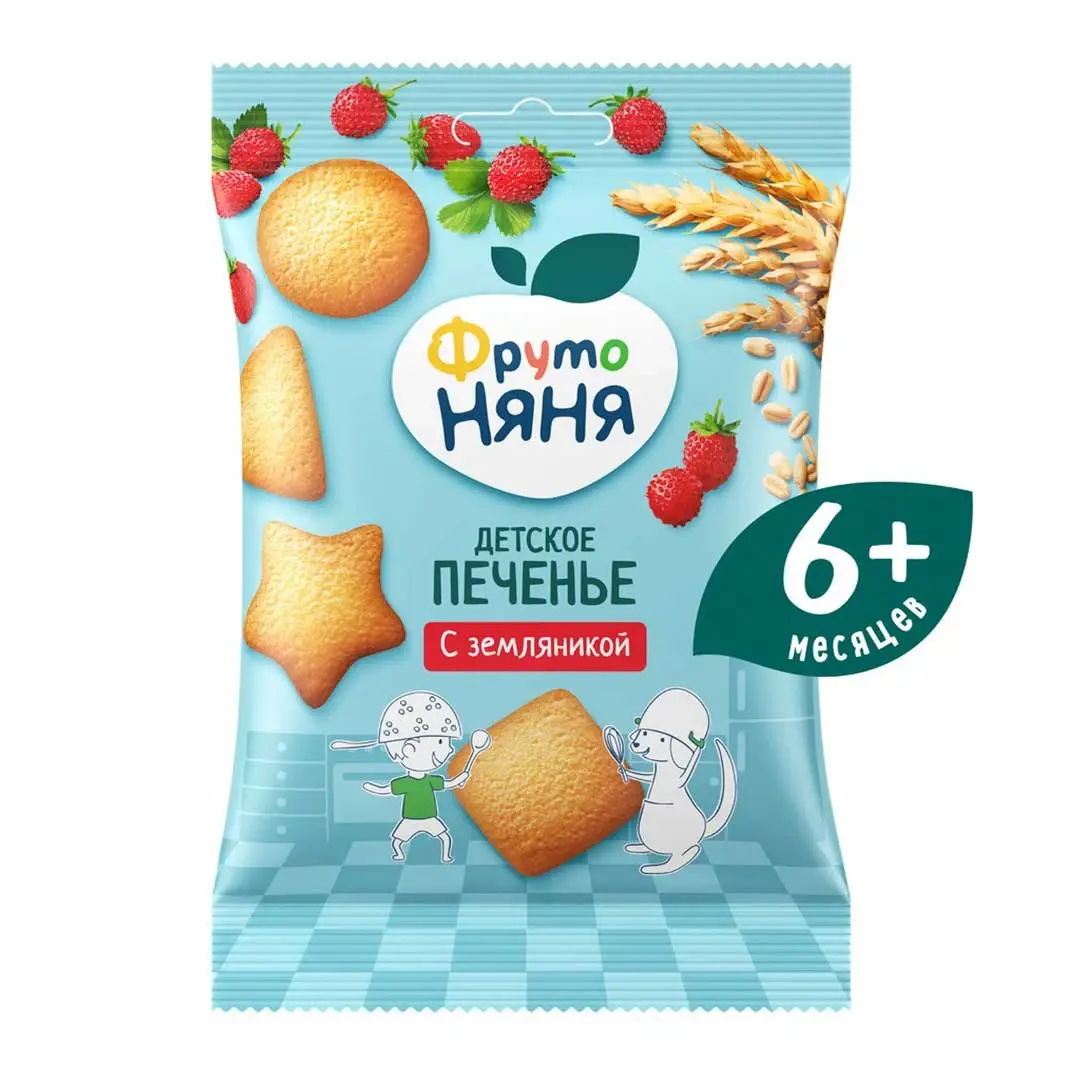 Печенье ФрутоНяня с земляникой 50 гр 6+ мес
