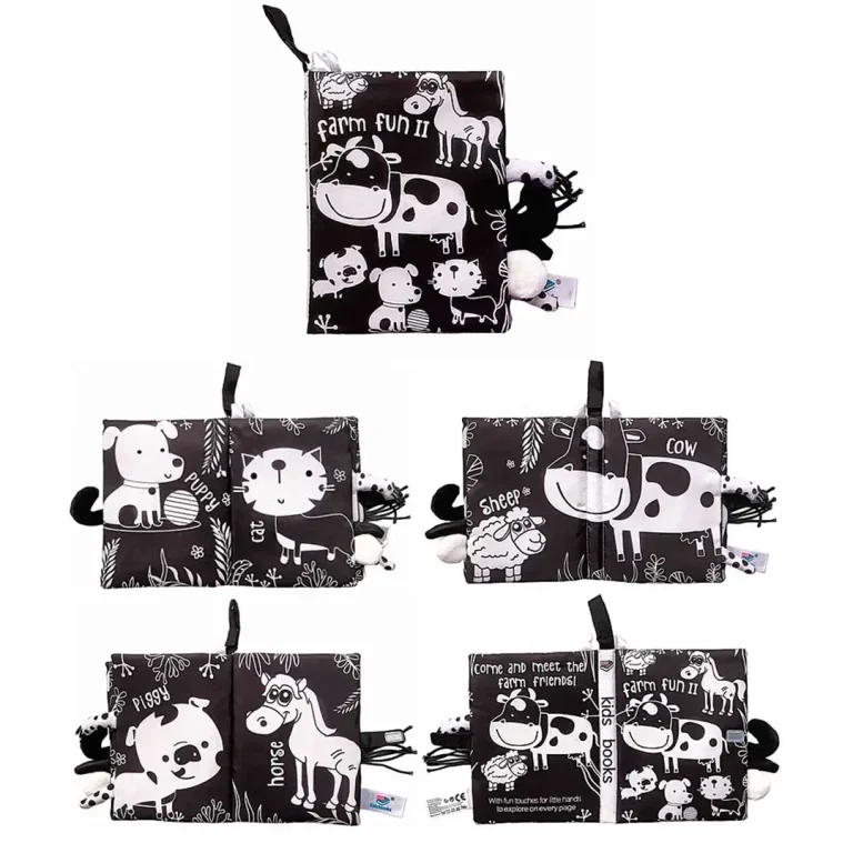 Книжка-шуршалка kidsbooks Farm fun Черный