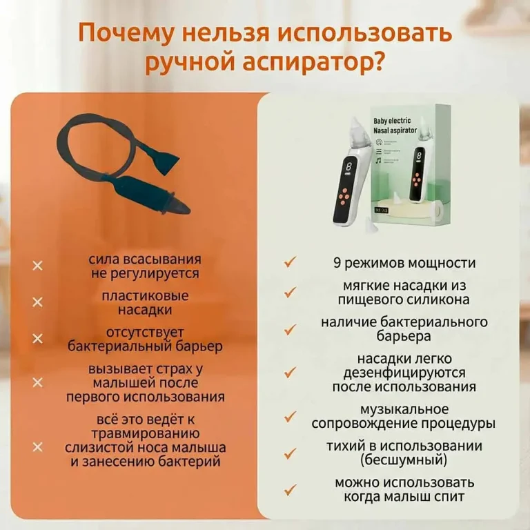 Электронный назальный аспиратор с мелодией с мягким наконечником MZ-720